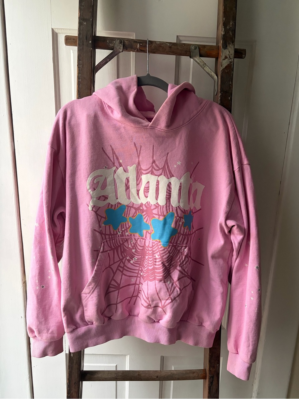 Sp5der Atlanta pink Hoodie size small